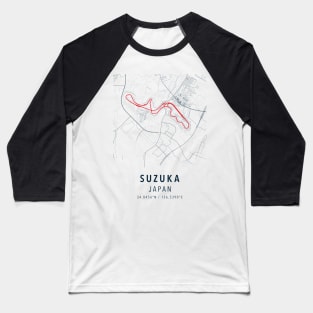 suzuka simple map Baseball T-Shirt